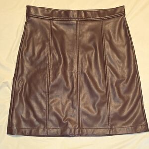 Banana Republic Dark Brown Leather Mini Skirt